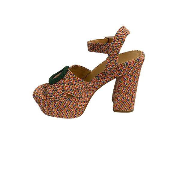 Castaner Amaia Braided Platform Block Heel Groovy Summer Party Statement Sz 39 - Picture 5 of 12